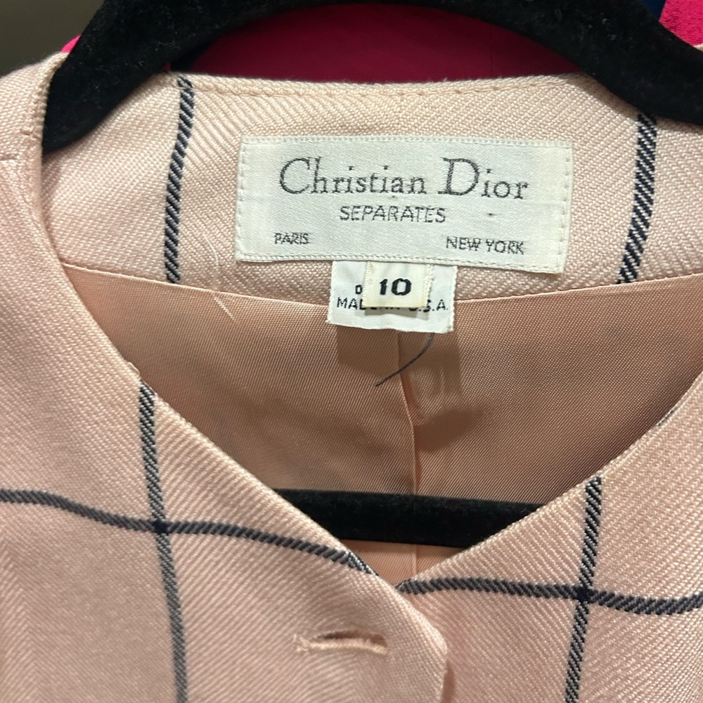 Dior Pink Checkered Women's Blazer